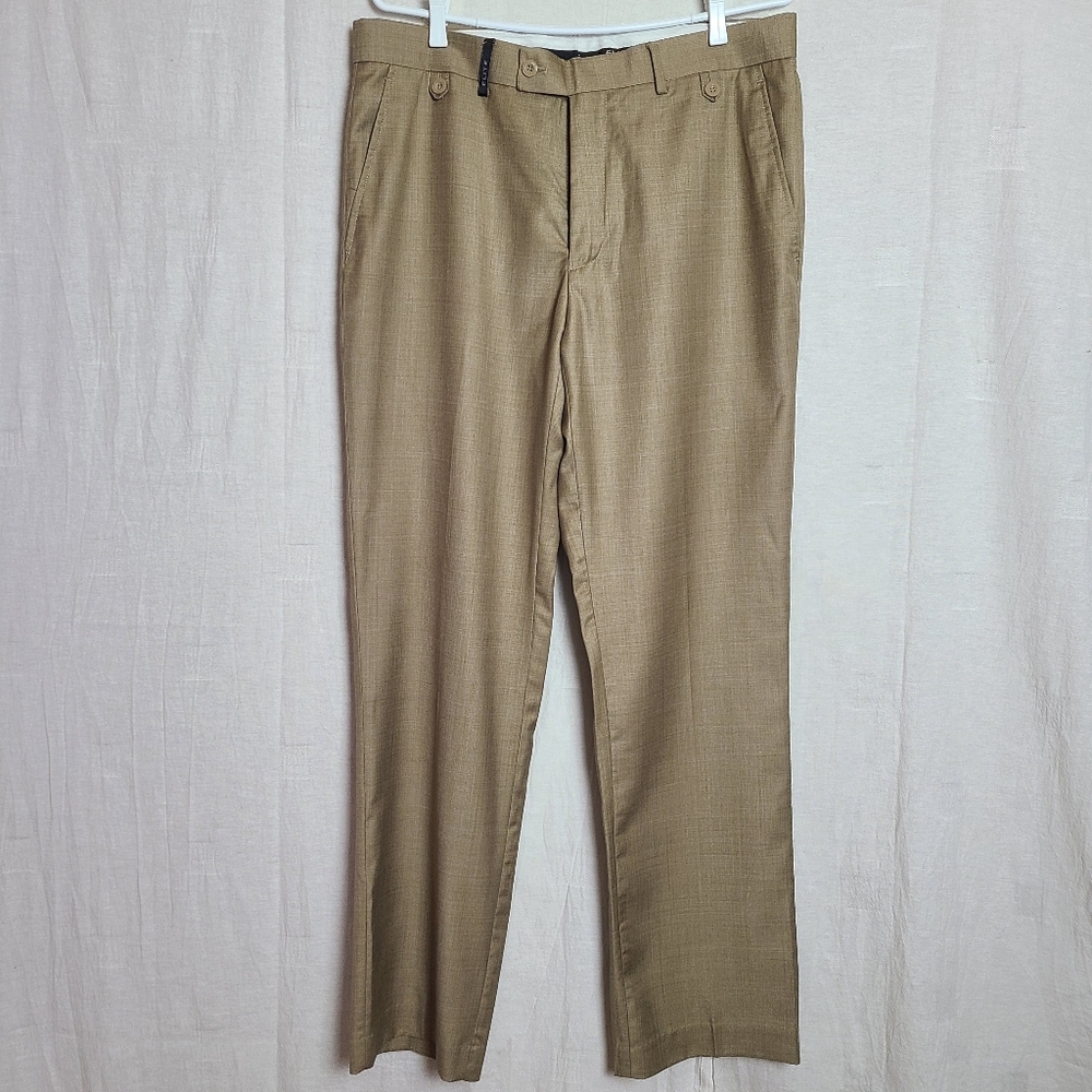 Elite Men's Classic Brown Professional Lightweight Evening Pleated Pants